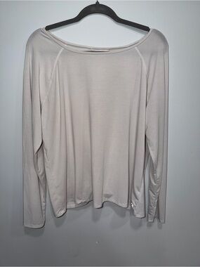 GAP Light Cream Long-Sleeve Boatneck Top